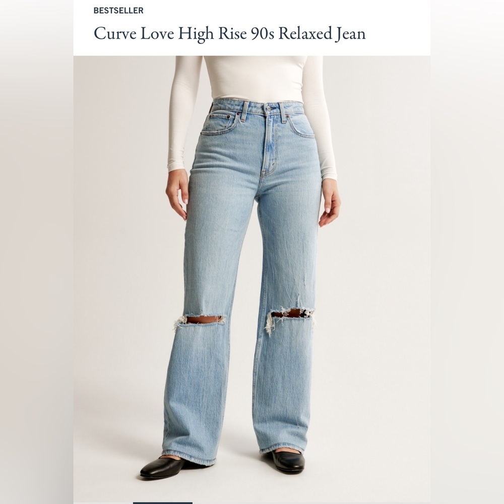 Curve love 90s relaxed fit high rise jeans